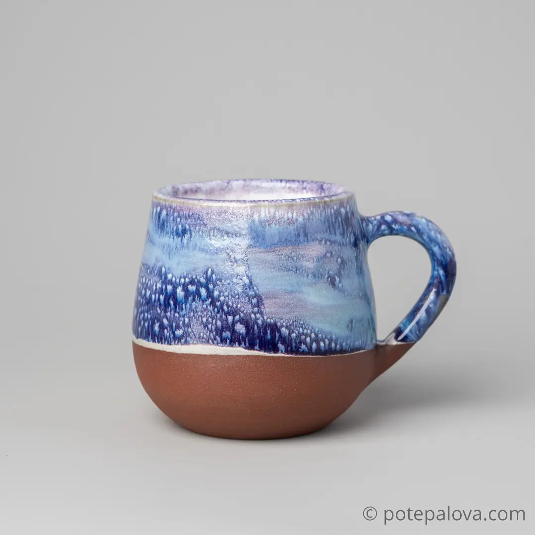 картинка Кружка "Космос" на красной глине 1 - DishWishes.Ru