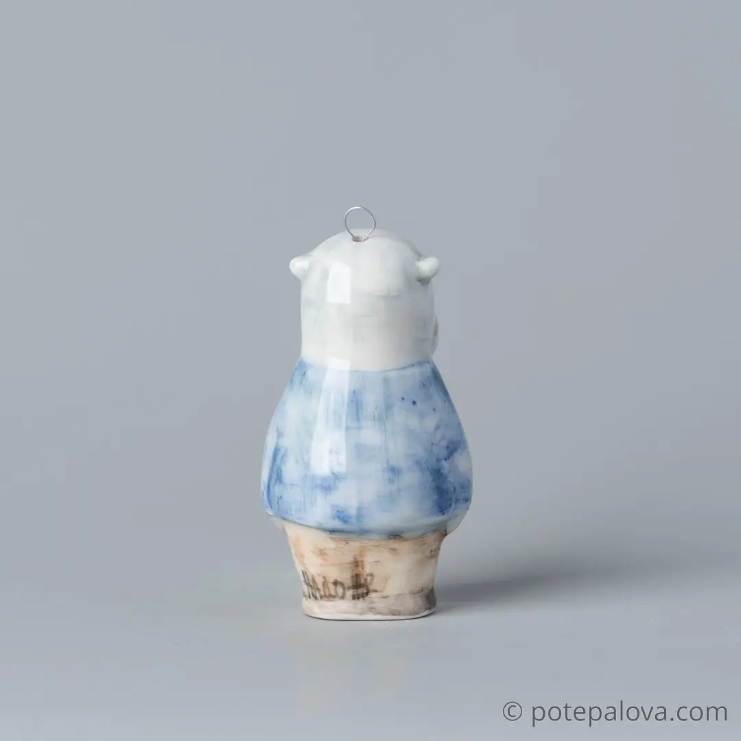 картинка Фарфоровая игрушка "Бегемотик" 3 - DishWishes.Ru