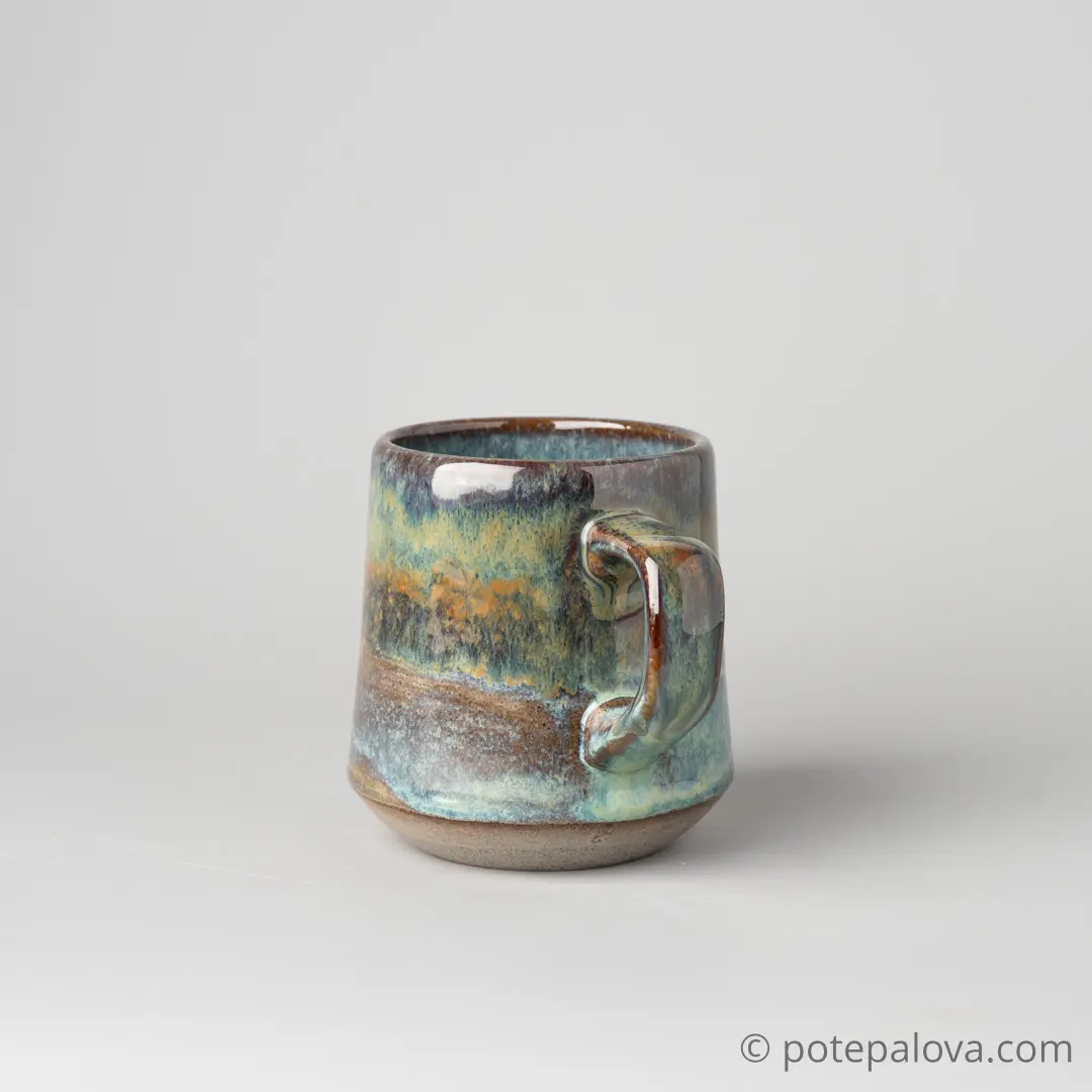 картинка Кружка "Прага"  зеленая 300 мл - 3 - DishWishes.Ru